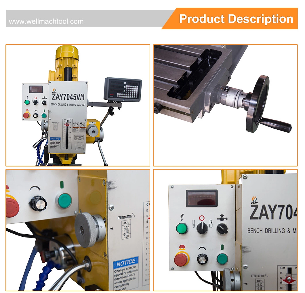 ZAY7045V/1 variable speed and auto-feeding manual milling and drilling machine